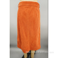 Women's New Casual Corduroy 6W Ladies Skirt